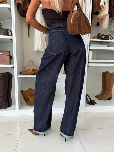Single - Breasted Blazer and Jeans Denim Set - Your Second Look