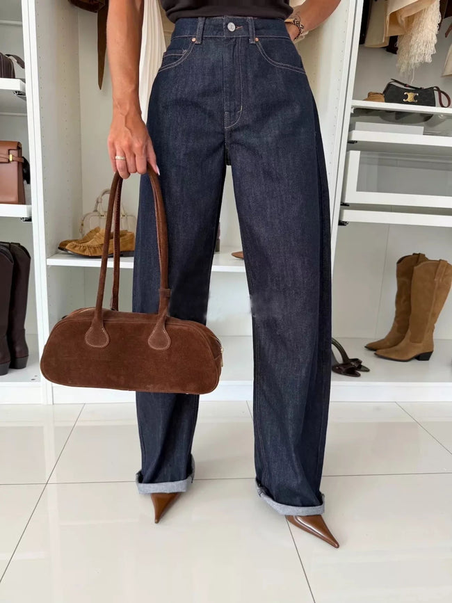 Single - Breasted Blazer and Jeans Denim Set - Your Second Look
