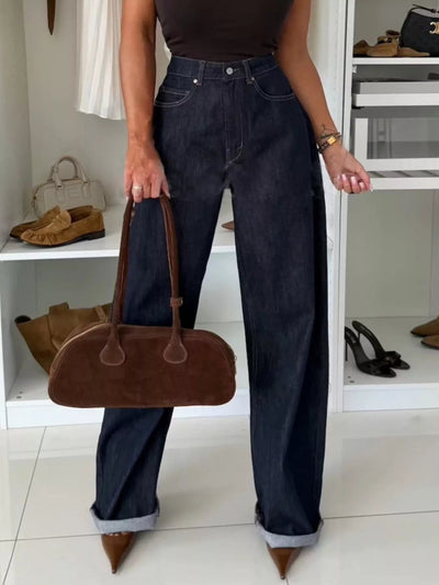 Single - Breasted Blazer and Jeans Denim Set - Your Second Look
