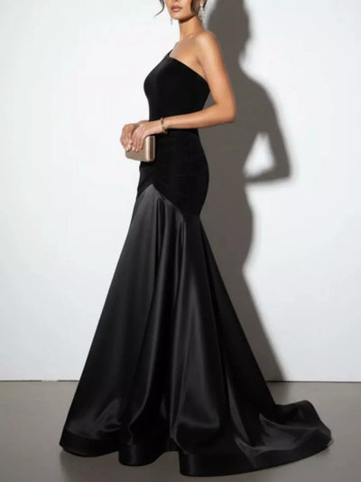 Single Shoulder Floor Length Dress - Your Second Look