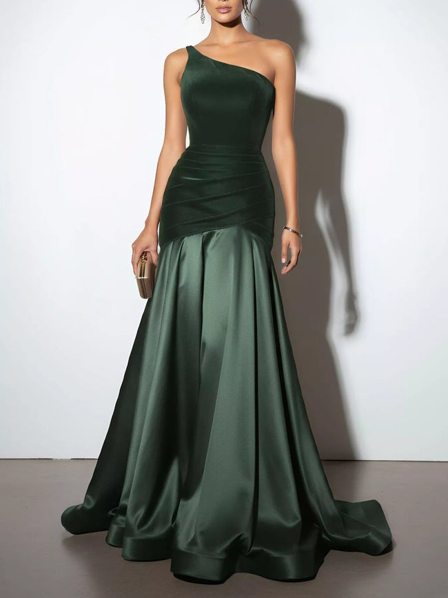 Single Shoulder Floor Length Dress - Your Second Look