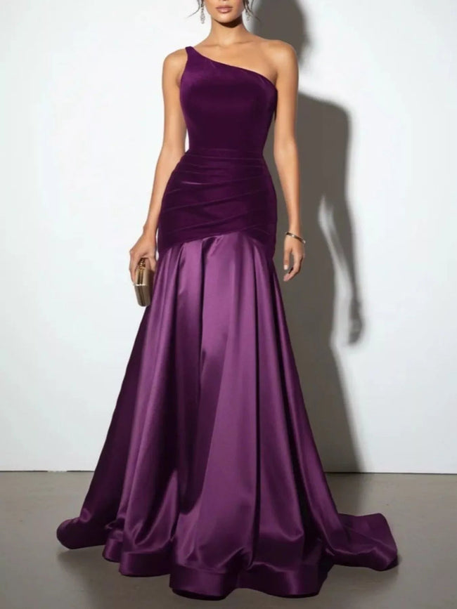 Single Shoulder Floor Length Dress - Your Second Look