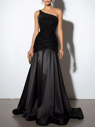Single Shoulder Floor Length Dress - Your Second Look