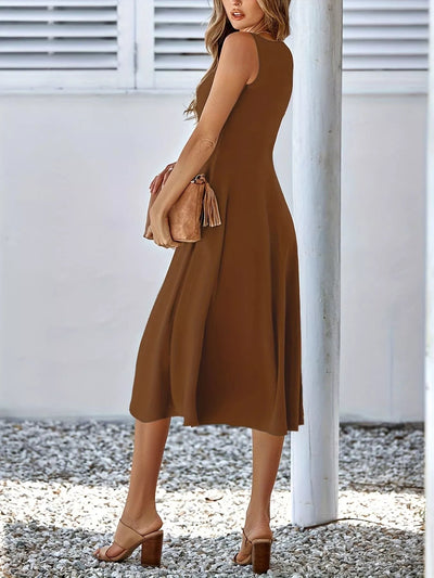 Sleeveless A - Line Midi Dress - Your Second Look
