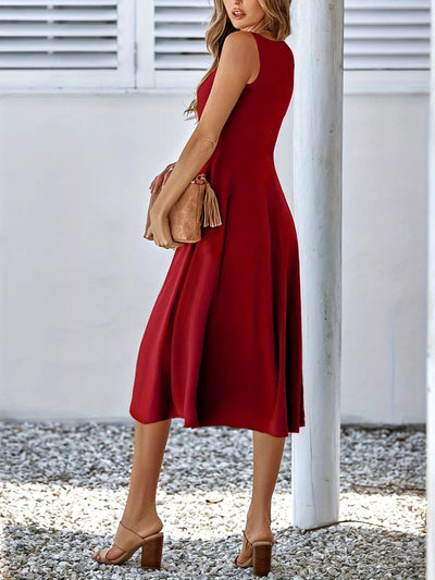 Sleeveless A - Line Midi Dress - Your Second Look