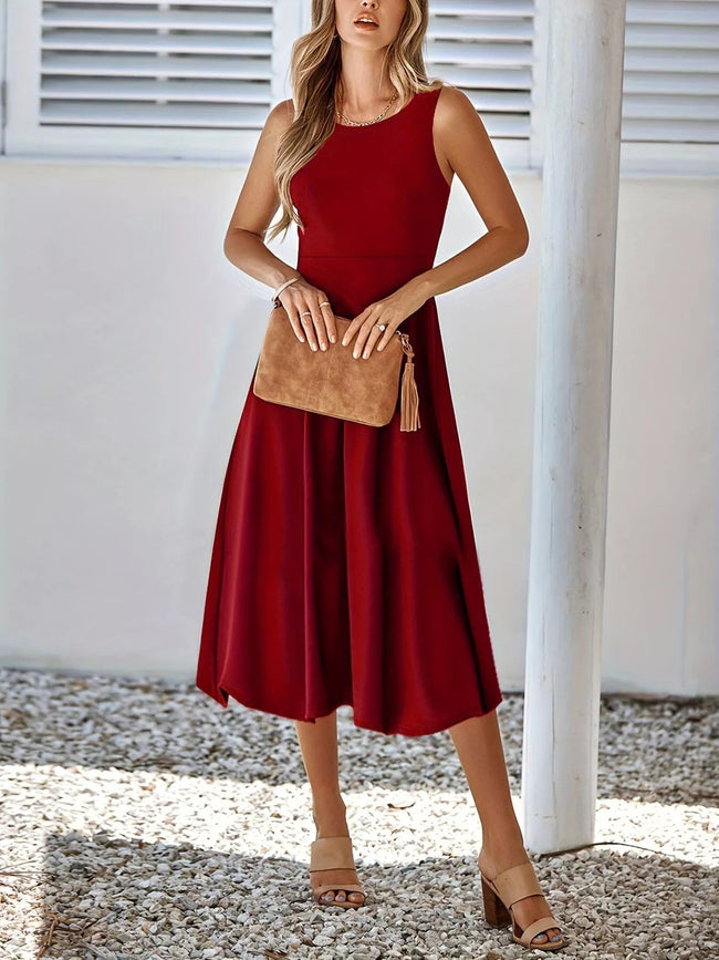 Sleeveless A - Line Midi Dress - Your Second Look