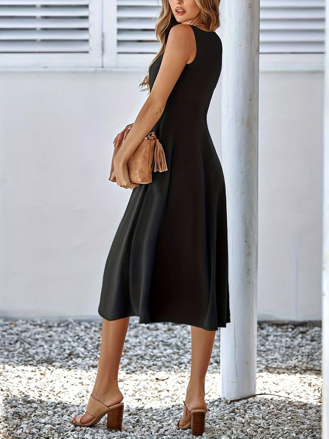 Sleeveless A - Line Midi Dress - Your Second Look