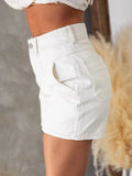 Sleeveless Button - Up Top and Shorts Denim Set - Your Second Look
