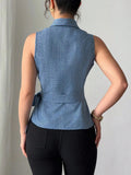 Sleeveless Tied Surplice Top - Your Second Look