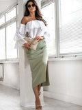 Slit Elastic Waist Skirt - Your Second Look