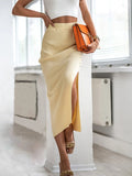 Slit Elastic Waist Skirt - Your Second Look