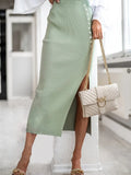Slit Elastic Waist Skirt - Your Second Look