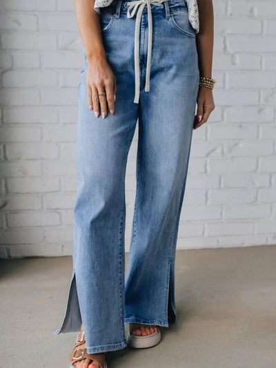 Slit Wide Leg Jeans - Your Second Look