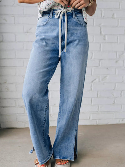 Slit Wide Leg Jeans - Your Second Look