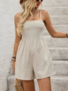 Smocked Back Spaghetti Strap Romper - Your Second Look