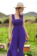 Smocked Bodice Tie Belt Jumpsuit - Your Second Look