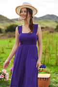 Smocked Bodice Tie Belt Jumpsuit - Your Second Look