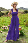 Smocked Bodice Tie Belt Jumpsuit - Your Second Look