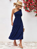 Smocked One - Shoulder Midi Dress - Your Second Look