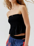 Smocked Peplum Tube Top - Your Second Look