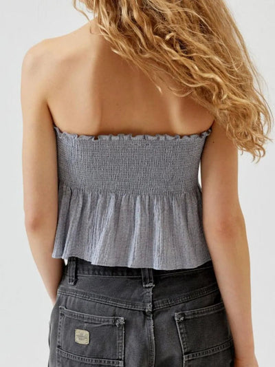Smocked Peplum Tube Top - Your Second Look
