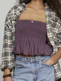 Smocked Peplum Tube Top - Your Second Look