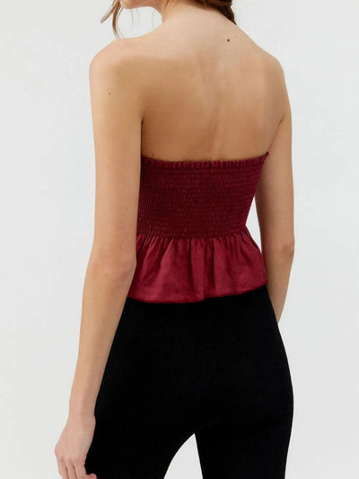 Smocked Peplum Tube Top - Your Second Look