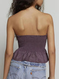 Smocked Peplum Tube Top - Your Second Look