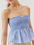 Smocked Peplum Tube Top - Your Second Look