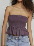 Smocked Peplum Tube Top - Your Second Look