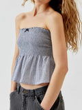 Smocked Peplum Tube Top - Your Second Look