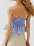 Smocked Peplum Tube Top - Your Second Look