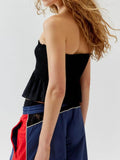 Smocked Peplum Tube Top - Your Second Look