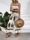 Smocked Printed Wide Leg Jumpsuit - Your Second Look