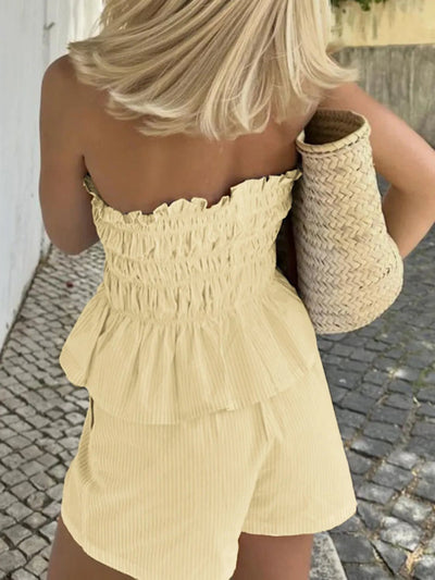 Smocked Tube Top and Shorts Set - Your Second Look