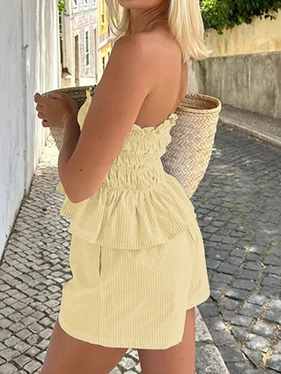 Smocked Tube Top and Shorts Set - Your Second Look