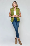 Snobbish Zip Up Turtleneck Vest with Pockets - Your Second Look