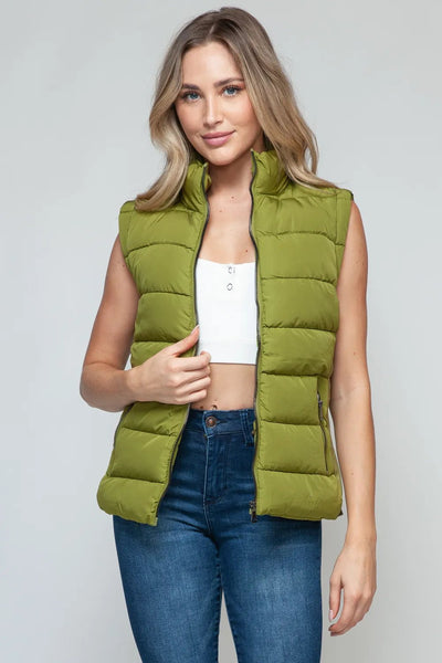 Snobbish Zip Up Turtleneck Vest with Pockets - Your Second Look