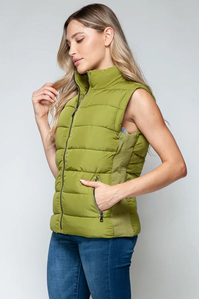 Snobbish Zip Up Turtleneck Vest with Pockets - Your Second Look