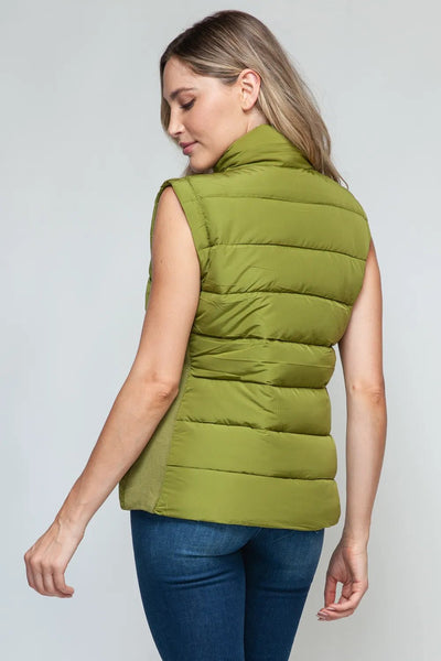 Snobbish Zip Up Turtleneck Vest with Pockets - Your Second Look