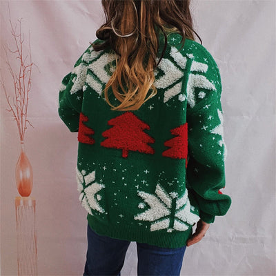 Snowflake Round Neck Sweater - Your Second Look