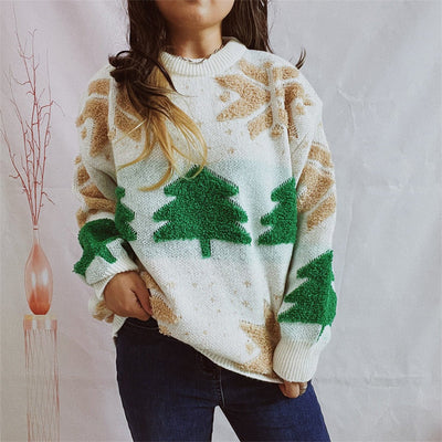 Snowflake Round Neck Sweater - Your Second Look