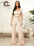 Square Neck Top and Pants Set - Your Second Look