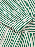 Stripe Cinched High Waist Midi Dress - Your Second Look