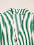 Stripe Cinched High Waist Midi Dress - Your Second Look
