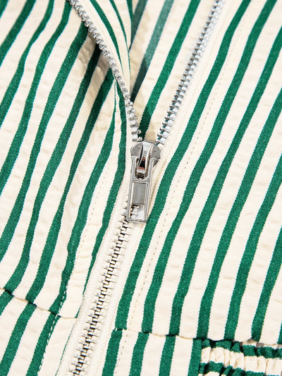 Stripe Cinched High Waist Midi Dress - Your Second Look