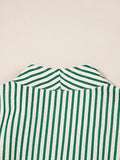 Stripe Cinched High Waist Midi Dress - Your Second Look