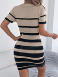 Striped Bodycon Knit Mini Dress - Your Second Look