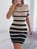 Striped Bodycon Knit Mini Dress - Your Second Look