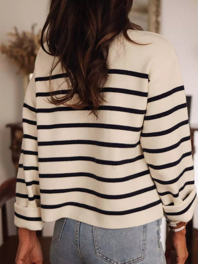 Striped Button - Front Cardigan - Your Second Look